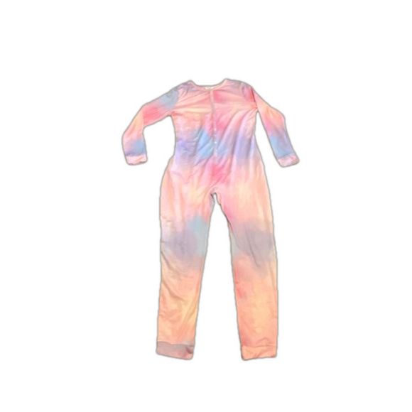 NWT Tie Dye One Piece Pastel Soft Girl PJS set Romper Jumpsuit Size XL New Fairy - Picture 2 of 13